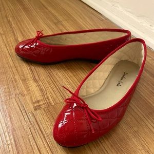 Red ballet flats